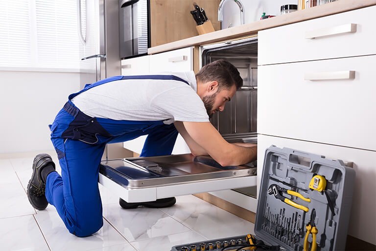 Man repairing supported living house in Seaham